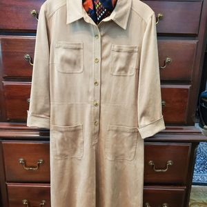 Talbot's faux suede shirtdress